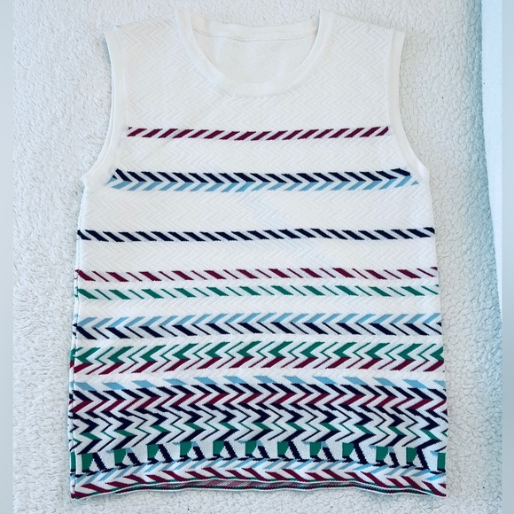 YESWOMEN Design Ivory Chevron Stripe Cotton Two-Piece Set – Size M - Picture 6 of 14